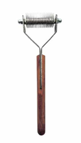 Mars Coat King De Matting Undercoat Grooming Rake Stripper Tool for Dogs and Cats, Stainless Steel with Wooden Handle for Thick Coats, Blade Stripper for Groomers, Pet Owners