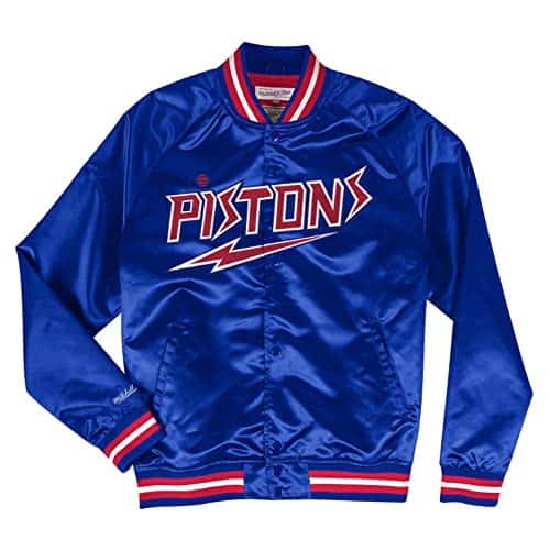 Mitchell & Ness Mens Lightweight Satin Jacket Coats Jackets Outerwear Blue Size L