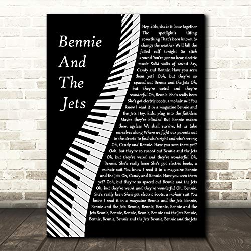 Bennie and The Jets Piano Song Lyric Quote Music Print