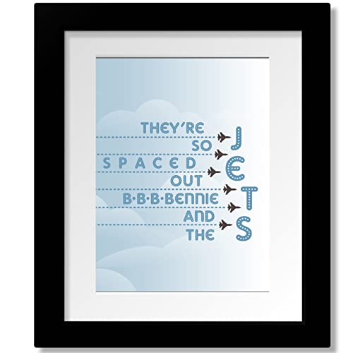 Bennie and the Jets Song Lyric Inspired Music Quote Wall Art Print