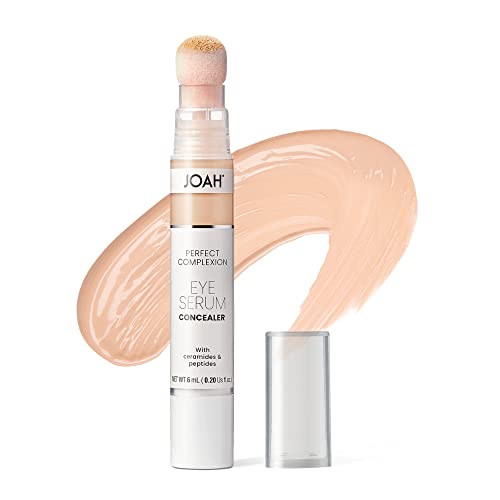 JOAH Perfect Complexion Under Eye Concealer and Serum, Korean Makeup, Hydrating Under Eye Serum Concealer Stick for Dark Circles and Puffiness, Peptide Serum with Medium Coverage