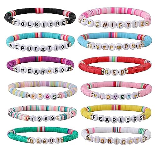 VSIXSN Pcs Taylor Friendship Bracelet Eras Tour Bracelets Album Music Inspired Lover Outfits Eras Tour Outfits Accessories Era Concert Outfits Jewelry