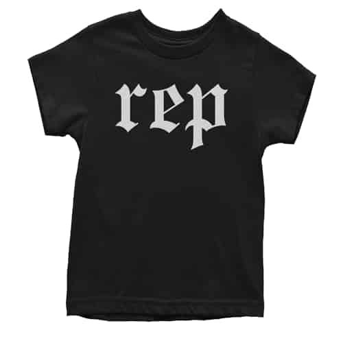Youth REP Reputation ERAS T Shirt Small Black