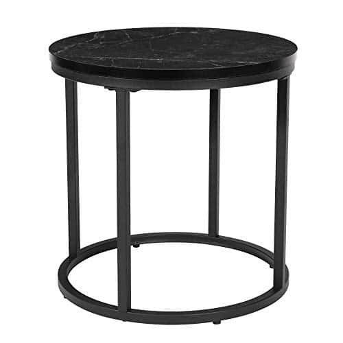Ball & Cast Side End Table, Dia, Black