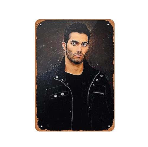 Muecddoa Vintage Tin Sign Teen Wolf Derek Hale Poster Print Frame Poster Canvas Wall Art Print Wall Decor Art Poster Gift Metal Sign xInch