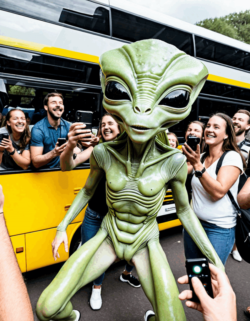 Baby Alien Fan Bus Video